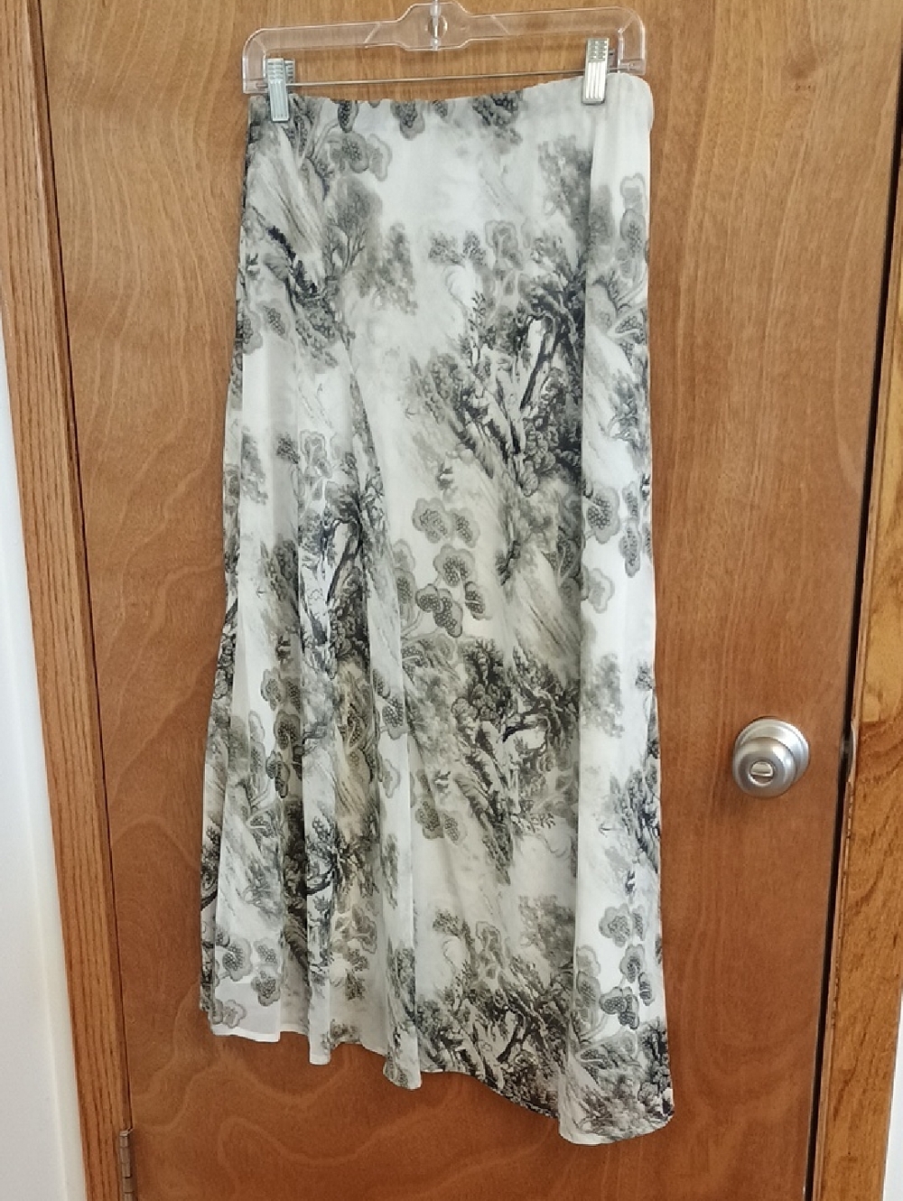 Elie Tahari Black and White Printed Maxi Skirt